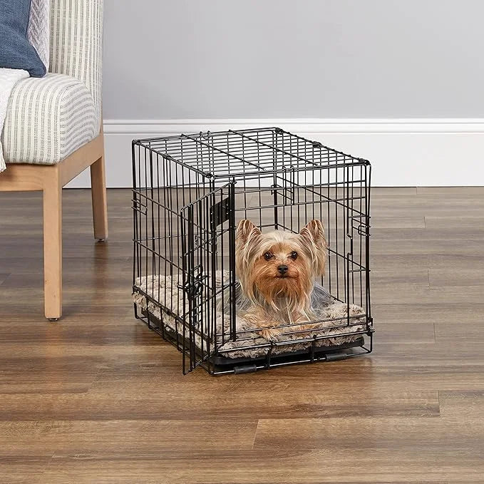 Midwest Homes for Pets Newly Enhanced Single & Double Door iCrate Dog Crate, Includes Leak-Proof Pan, Floor Protecting Fee...