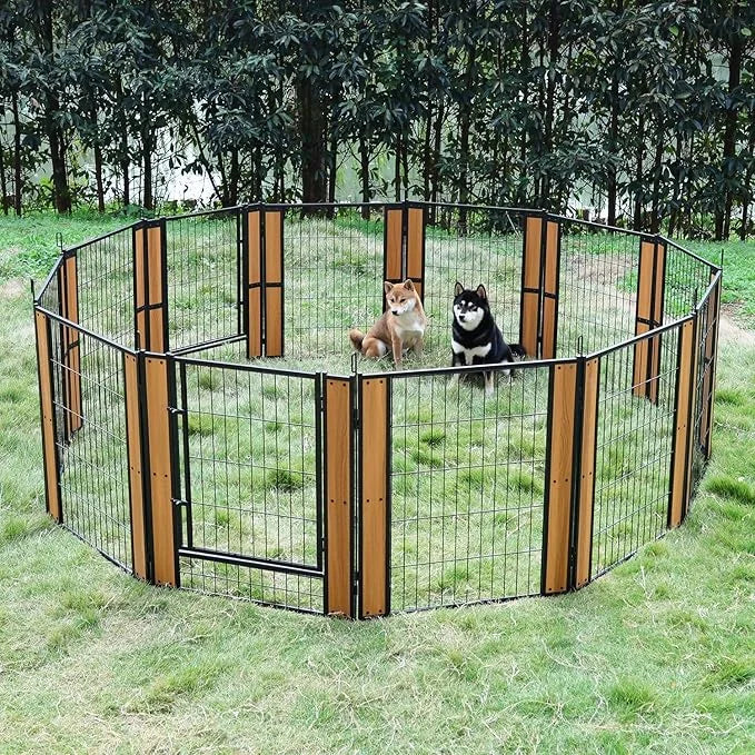Heavy Duty Dog Playpen - 32 Inch Height - Indoor/Outdoor Pet Fence - Foldable Exercise Pen for Medium & Small Dogs - Produ...