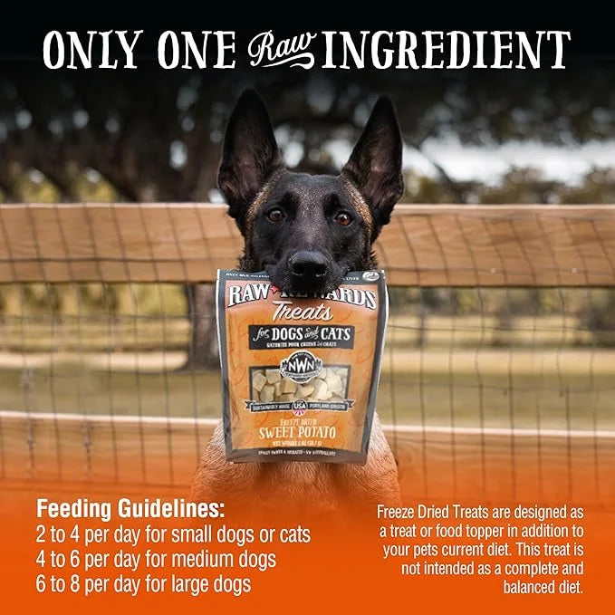Northwest Naturals Raw Rewards Freeze-Dried Sweet Potato Treats for Dogs and Cats - Bite-Sized Pieces - Healthy, 1 Ingredi...
