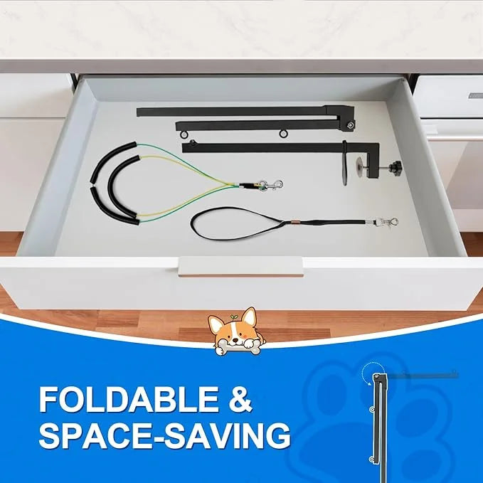 Breeze Touch Dog Grooming Table Arm with Clamp 32in, Pet Dog Grooming Table for Small Dogs at Home Foldable, Cat Dog Groom...