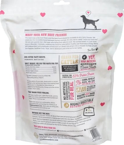 I and love and you Ear Candy Cow Ear Chews - Beef - Rawhide Alternative, Single Ingredient, Free Range Grass Fed Beef, 5ct...