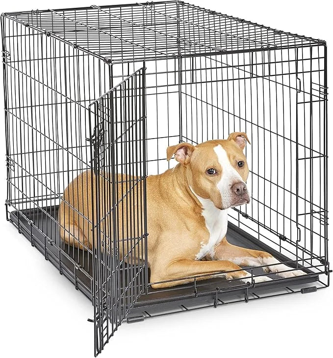 New World Newly Enhanced Single New World Dog Crate, Includes Leak-Proof Pan, Floor Protecting Feet, & New Patented Featur...