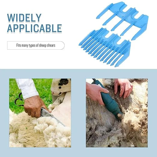 Kisangel 2pcs Sheep Shears Attachment Guard Electric Wool Shears Accessory Trimmer Guide Replacement Blades for Goat Shave...