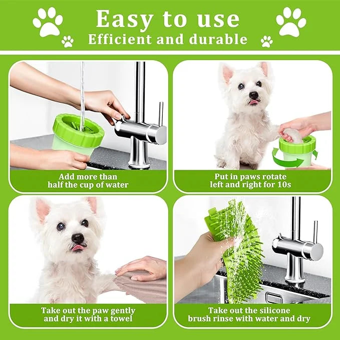 Qianruida Dog Paw Cleaner Cup, Soft Silicone, Portable, Easy to Clean, Removes Mud and Dirt, Grooming Accessory for Home, ...