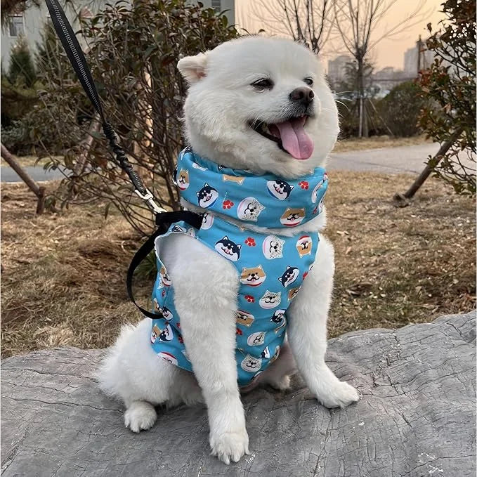 KUDES Dog Cooling Vest with Recyclable Ice Packs, Pet Adjustable Ice Chill Out Dog Harness Jacket Cooler with D Ring for S...