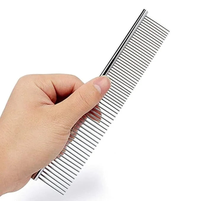 2pcs Stainless Steel Pet Grooming Comb Dog Cat Combs Puppy Medium Animals Hair Trimmer Brush Accessory Tool for Pet Long a...