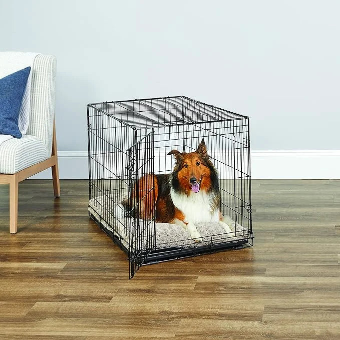 New World Newly Enhanced Single New World Dog Crate, Includes Leak-Proof Pan, Floor Protecting Feet, & New Patented Featur...