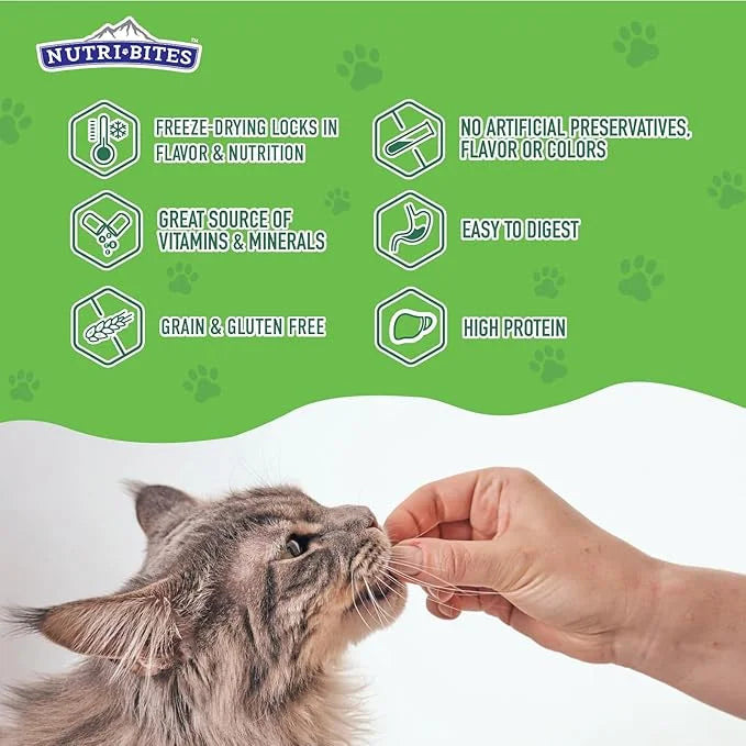Nutri Bites Freeze Dried Beef Liver Dog & Cat Treats | Healthy Pet Training Treats or Food Topper | All Natural, Single In...