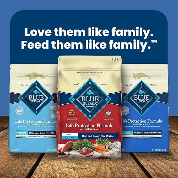 Blue Buffalo Life Protection Formula Adult Dry Dog Food, Helps Build and Maintain Strong Muscles, Made with Natural Ingred...