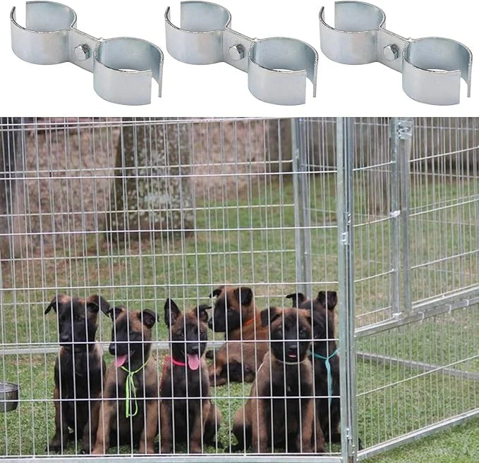 12 Packs 1 Inch Kennel Clamps, Saddle Clamps, dog kennel clamps, by GENHAKON - Product Image