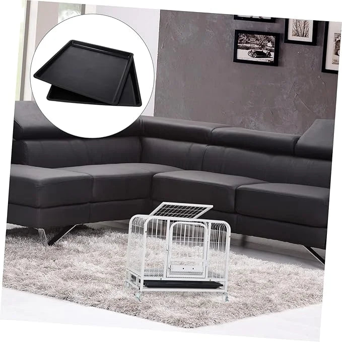 2pcs Tray Crates Kennel 36 Inch Dog Crate Hamster Cage Pan Crate Pans Suitcase Stand Cages for Dogs Indoor Black Shoes Dog...