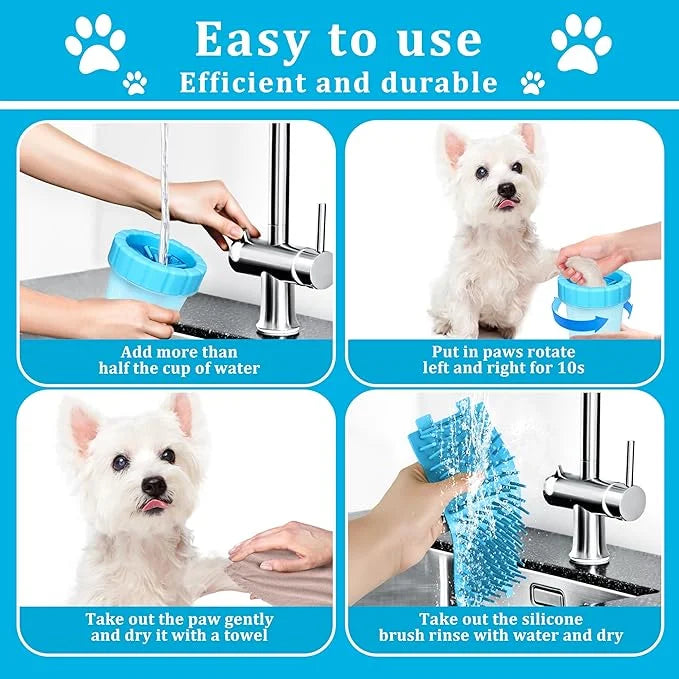 Qianruida Dog Paw Cleaner Cup, Soft Silicone, Portable, Easy to Clean, Removes Mud and Dirt, Grooming Accessory for Home, ...