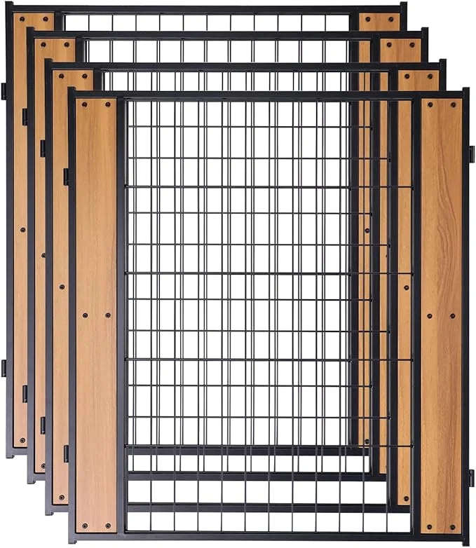 Heavy Duty Dog Playpen 32 Inch Height - Indoor Outdoor Pet Fence Enclosure for Medium and Small Dogs - Foldable Puppy Exer...