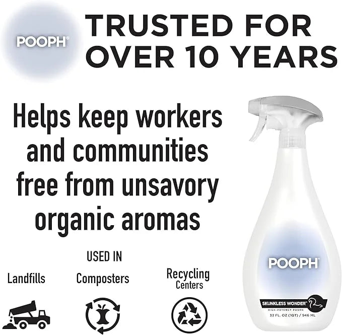 POOPH® Skunkless Wonder™ Spray | High-Potency Skunk Odor Eliminator Works on Pets, Fur, Clothing, Furniture & Items – Unsc...