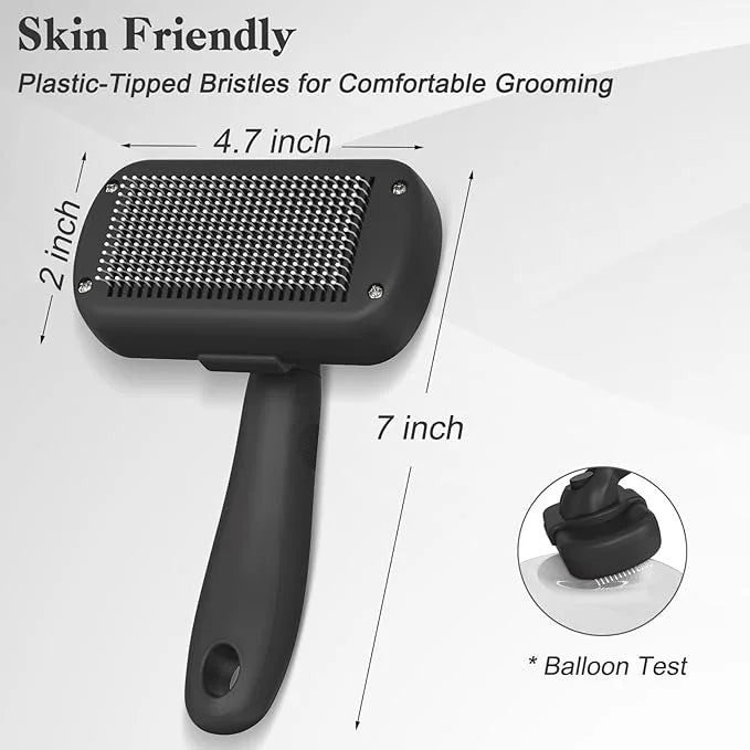 Swihauk Self Cleaning Slicker Brush for Dogs & Cats - Skin Friendly Deshedding and Grooming Brush for Haired Pets, Pet Sup...