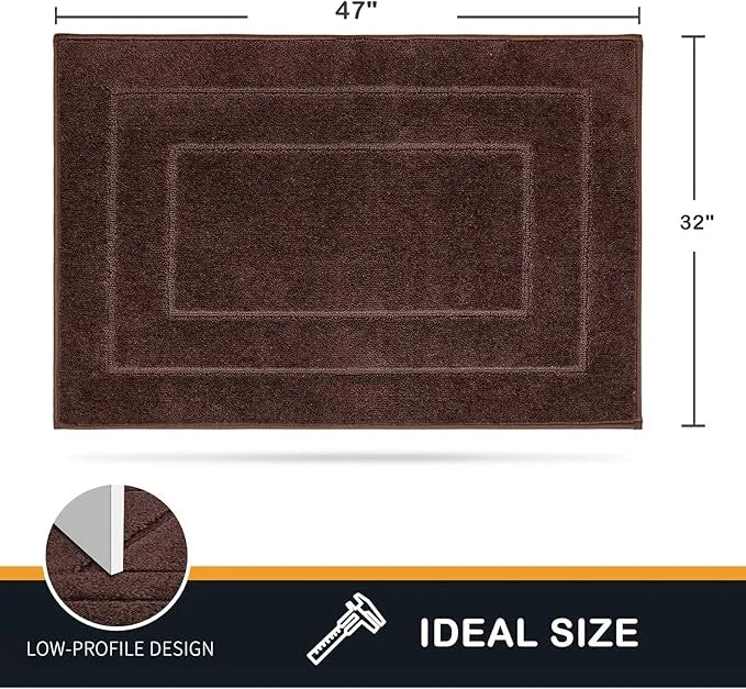 PURRUGS Dirt Trapper Door Mat 32" x 47.5", Non-Slip/Skid Machine Washable Entryway Rug, Dog Door Mat, Super Absorbent Welc...