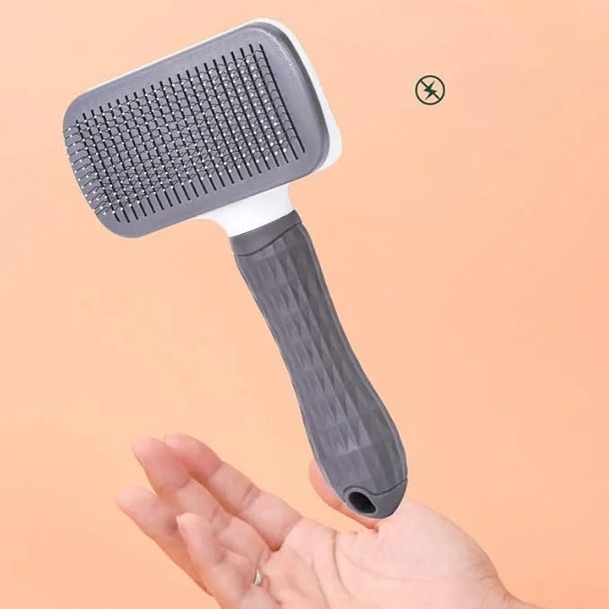 1 PCS Pet Grooming Brush One Click Hair Removal Deshedding Brush for Dogs & Cats, Tangle-Free Detangling Comb with Massage...