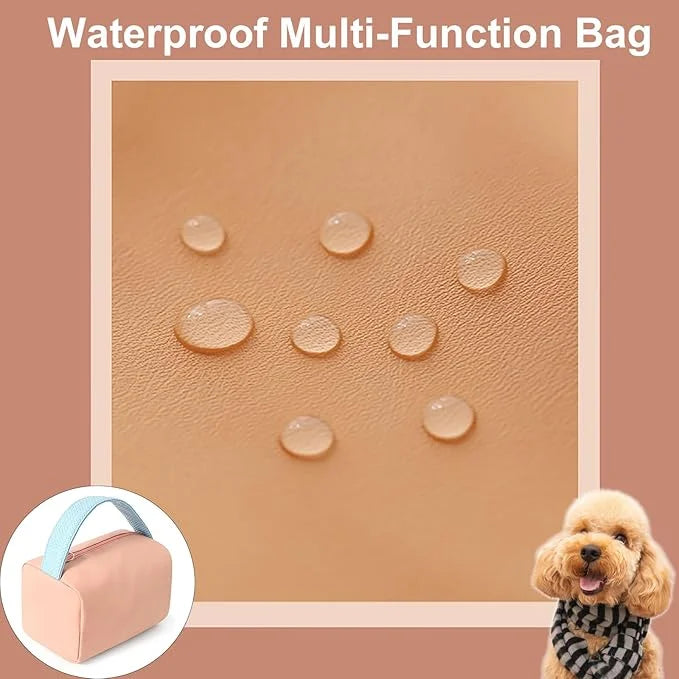 Pink Small Dog Travel Bag - Perfect for Storing Dog Bowls, Food, Toys, and Clothes - Lightweight and Portable with Handle ...