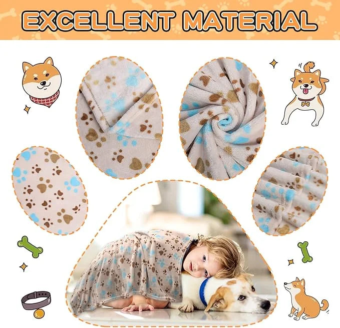 1 Pack 3 Blankets for Dogs Blankets for Large Dogs Large Dog Blanket Super Soft Fluffy Premium Fleece Pet Blanket Flannel ...