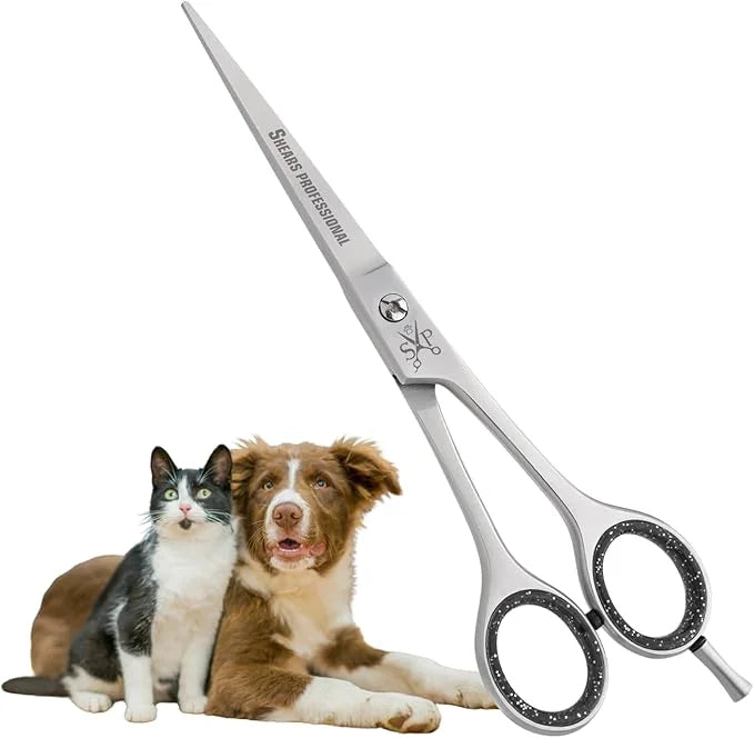 Hair Cutting Scissors, All Purpose 7 Inch Stainless Steel, Sharp Edge Blades, Dog Grooming Scissors, Hair Shears for Barbe...
