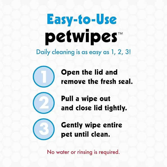 Petkin Mega Valu-Pak Pet Wipes, 500 Total Wipes - Pet Wipes for Dogs and Cats - for Face, Paws, Ears, Body and Eye Area - ...