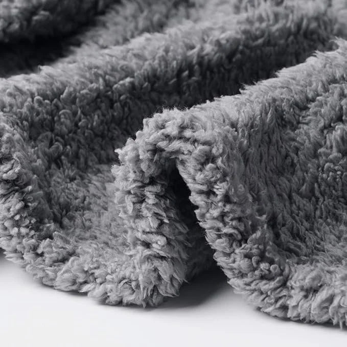 1 Pack 3 Calming Blankets Fluffy Premium Fleece Pet Blanket Soft Sherpa Throw for Dog Puppy Cat Beige/Black/Grey Medium (3...