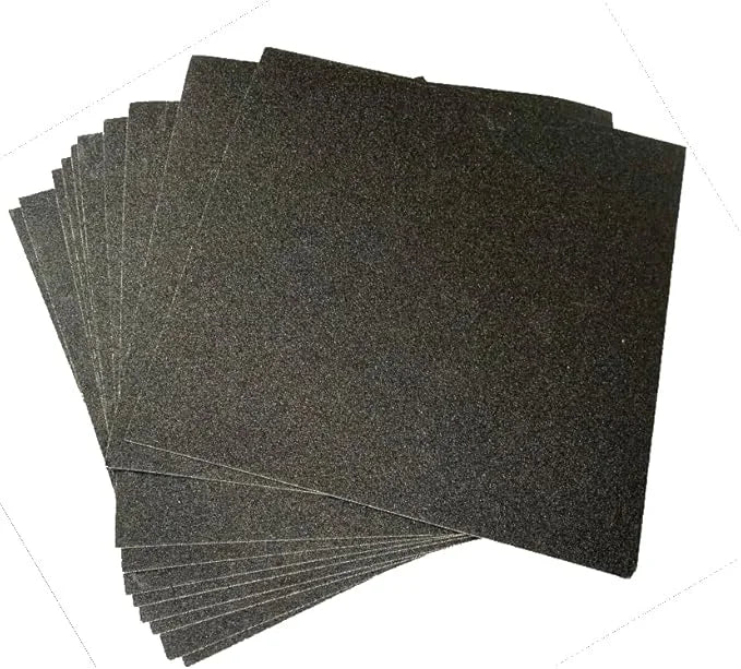 10 - Pack 10.5" x 10.5" 27cm x 27cm Abrasive Sheets Sand Paper 80 grit Replacement Removeable Adhesive Backing Dog Scratch...