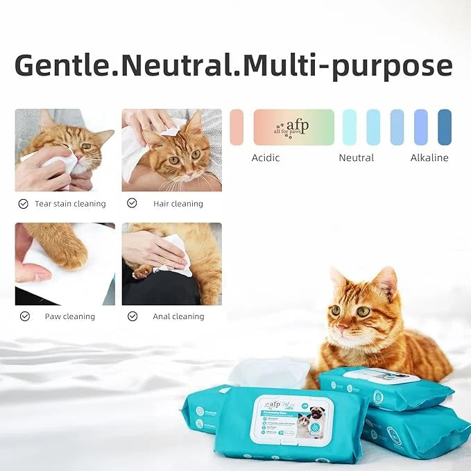 ALL FOR PAWS Pet Wipes - Coconut Vanilla Scent, 100 Wipes (4 Packs) | Ideal for Cats and Dogs, All-Over Clean with Natural...