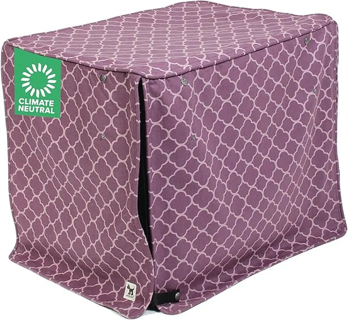 Molly Mutt Royals Dog Crate Cover, 100% Cotton Canvas Cover with 2 Roll-Up Panels, Ideal for Dog or Cat Crate, Durable, Wa...