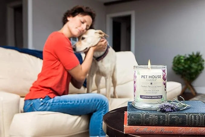 One Fur All Pet House Scented Candle, 9 OZ Glass Jar, 100% Plant-Based Soy Candle with a Cotton Wick, Clean Burning, Long ...