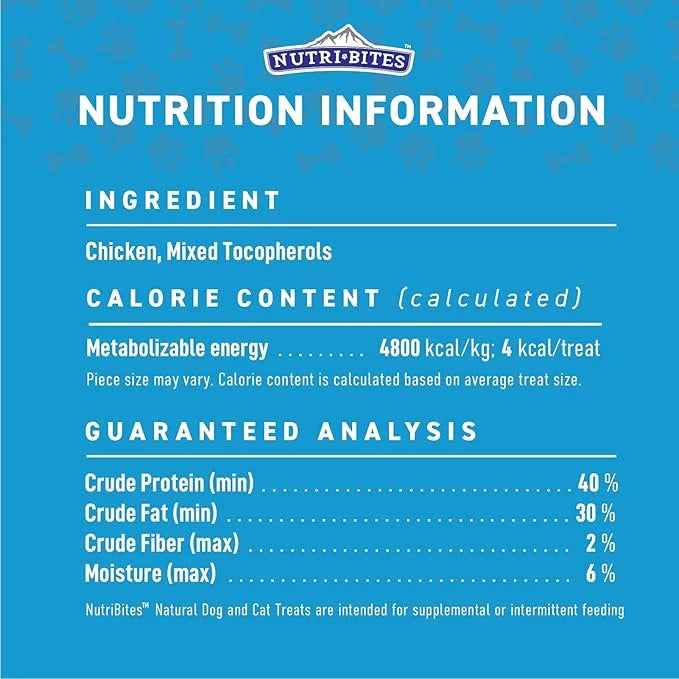 Nutri Bites Freeze Dried Chicken Dog & Cat Treats, 9 oz | Healthy Pet Training Treats or Food Topper | All Natural, 1 Sing...