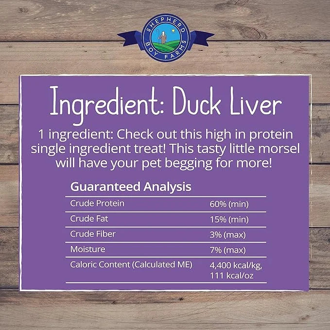 Freeze Dried Dog and Cat Treats, Duck Liver, All Natural Single Ingredient Freeze-Dried Dog Treat & Dog Snacks, Made in US...