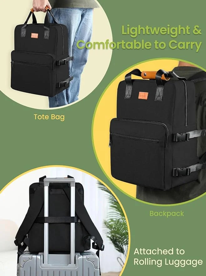 Dog Travel Bag, Airline Approved Organizer Backpack with Multi-Function Pockets, 25L Accessories Set with 2 Food Storage C...