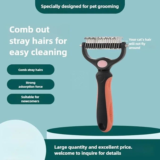 Pet Comb Ultimate Dog Grooming Set: Professional Deshedding Brushes for Dogs & Cats – Perfect for Long-Haired Breeds, Flea...