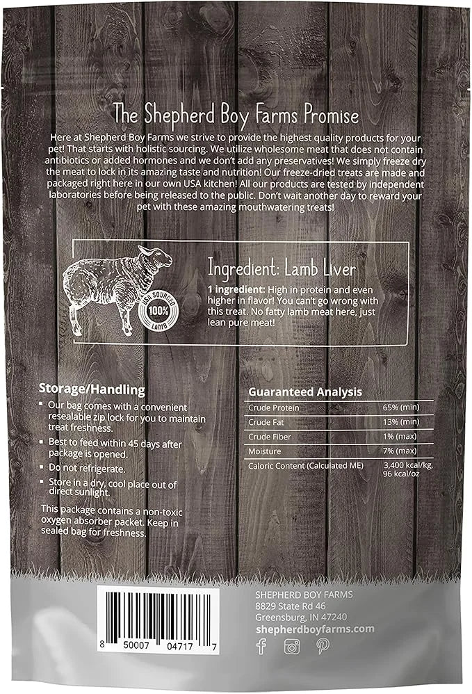Freeze Dried Dog and Cat Treats, Lamb Liver, All Natural Single Ingredient Freeze-Dried Dog Treat & Dog Snacks, Made in US...