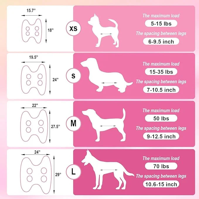 Dog Grooming Hammock - Breathable Pet Grooming Hammock for Small Dogs& Cats, Adjustable Dog Sling Harness with Nail Clippe...
