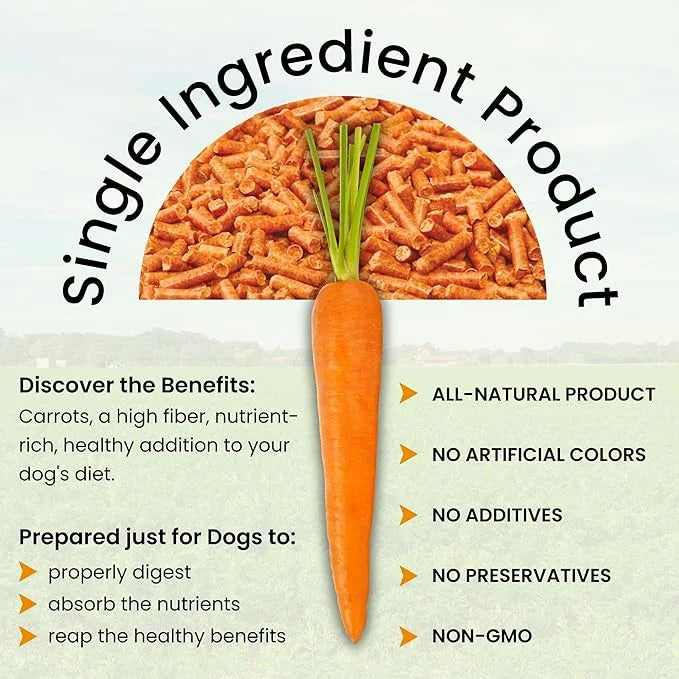 Olewo Original Carrots for Dogs – Fiber for Perfect Poop, Dog Food Toppers for Picky Eaters, Natural Skin & Coat Support, ...