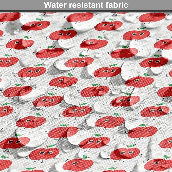 Lunarable Fruits Dog Crate Cover, Apple Fruit on Faded Dots Backdrop Fun Happy Pattern, Easy to Use Pet Kennel Cover for M...