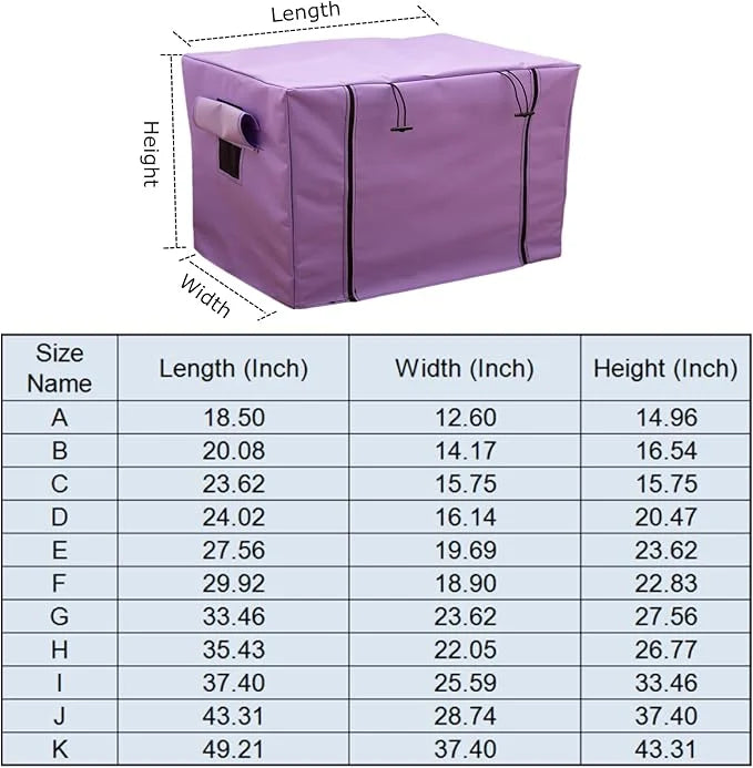 Dog Crate Cover Waterpoof Purple Pet Kennel Covers for Puppy Cat Indoor Outdoor Fit for 1 Door Wire Crate, 37.40x25.59x33....