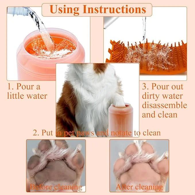 Dog Paw Cleaner Portable, Mudbuster Dog Paw Washer, Dog Foot Cleaner Cup Pet Cleaning Brush Feet Cleaner for Large Medium ...