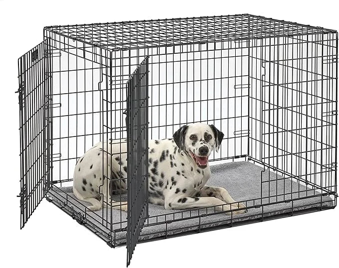 MidWest Homes for Pets Quiet Time Reversible Crate Pan Cover 42' Gray Floral/Fleece - Product Image