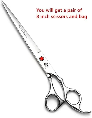 Purple Dragon 4“/5"/5.5"/6"/6.5"/7"/7.5"/8"/9"/10" Sharp Edge Salon Hair Cutting Shears - Pet/Dog Grooming Scissors with B...