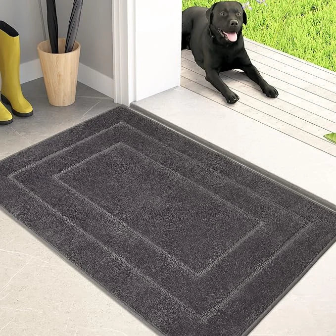 PURRUGS Dirt Trapper Door Mat 20in x 31.5in, Non-Slip/Skid Machine Washable Entryway Rug, Dog Door Mat, Super Absorbent We...
