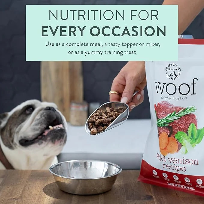 WOOF Air Dried Dog Bites -Venison Recipe Air Dried Dog Food,High Protein Venison Dog Food, Healthy Dog Food,26.5oz - Produ...