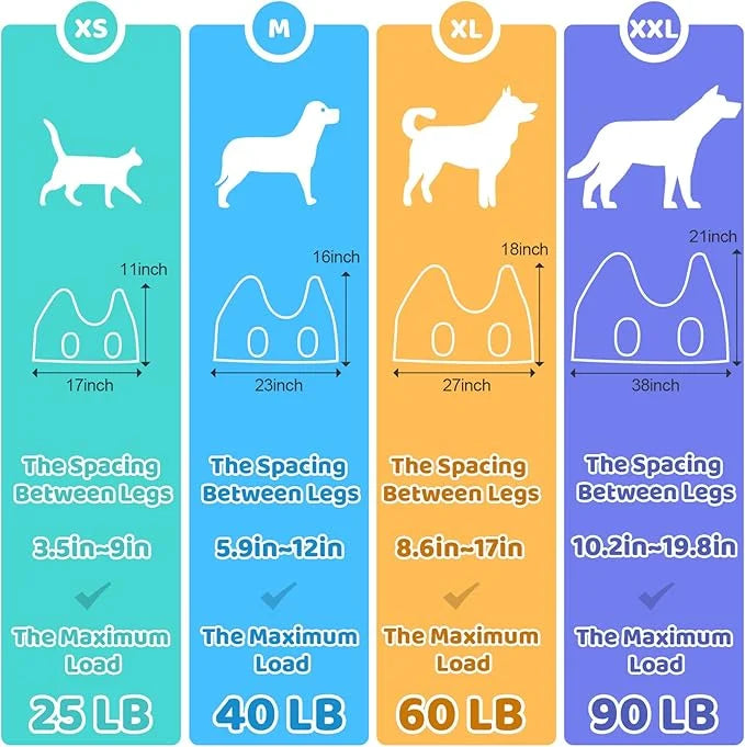 Pet Grooming Hammock, Dog Restraint Harness with Nail Clippers/Trimmer/Nail File/Comb, Cute Printed Dogs Sling Hanger for ...