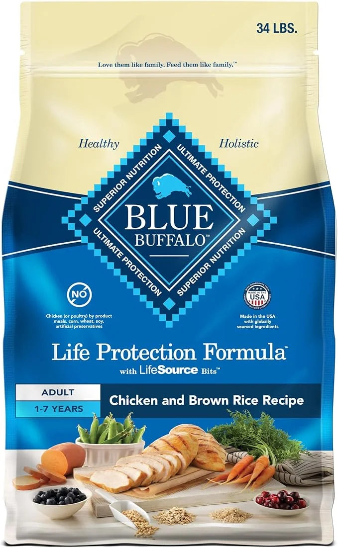Blue Buffalo Life Protection Formula Adult Dry Dog Food, Helps Build and Maintain Strong Muscles, Made with Natural Ingred...