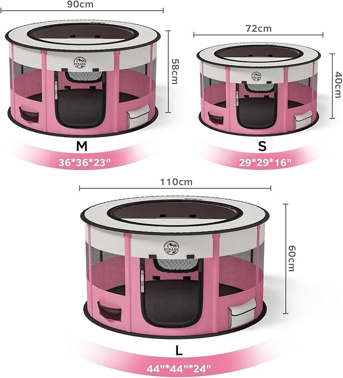 Dog Playpen Puppy Play Pen Indoors Pet Crate Small Dog Cage Portable Foldable Cat Kennel for Kitten Hamster Rabbit Bunny G...