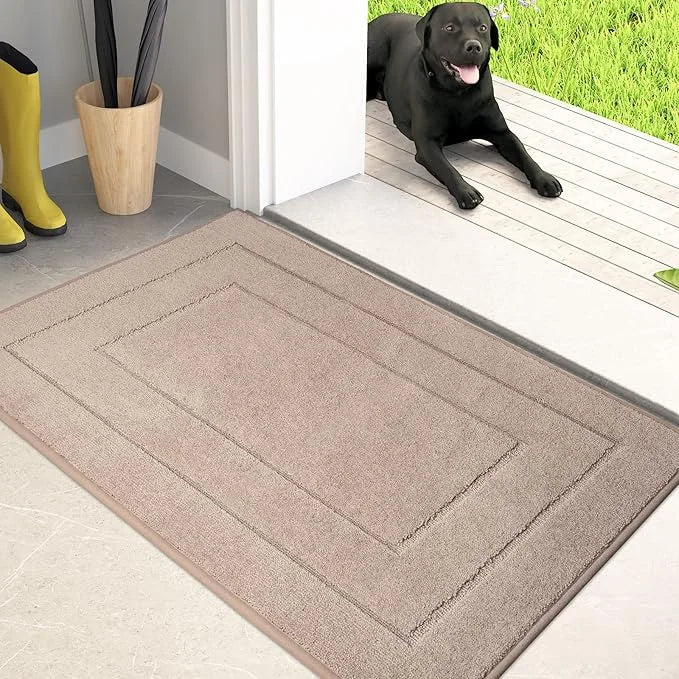 PURRUGS Dirt Trapper Door Mat 24" x 36", Non-Slip/Skid Machine Washable Entryway Rug, Dog Door Mat, Super Absorbent Welcom...
