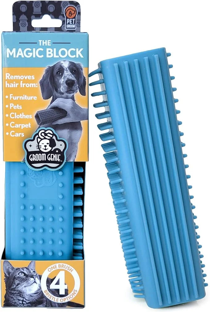 Magic Pet Hair Block Brush (Sky Blue) | Ultimate Dog & Cat Hair Remover for Sofa, Furniture, Carpet, Bedding, and Clothing...