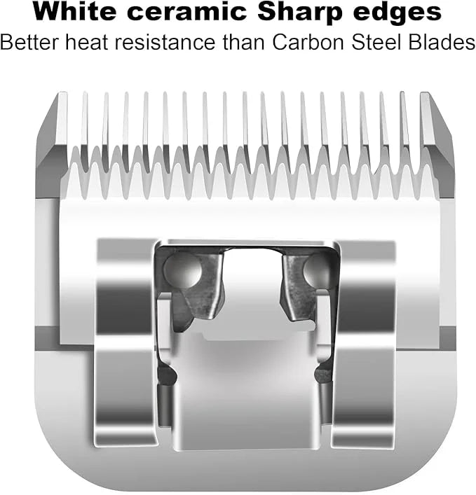 10 Pack Detachable Pet Dog Grooming Clipper Ceramic Blade Sets,Compatible with Andis Size 10 Cut Length 1/16"(1.5mm),Compa...